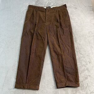 Polo Ralph Lauren Hammond Pant Corduroy Pleated Pants Men's 38x30 (38x26) Brown